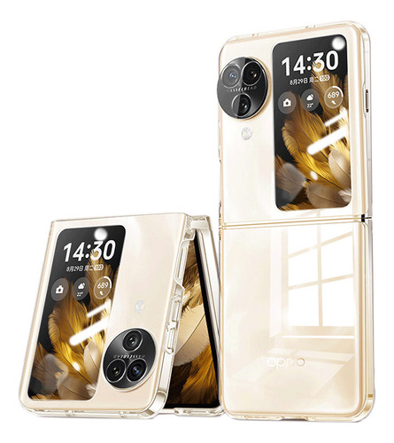 Funda Para Oppo Find N3 Flip Transparente Protección Contra