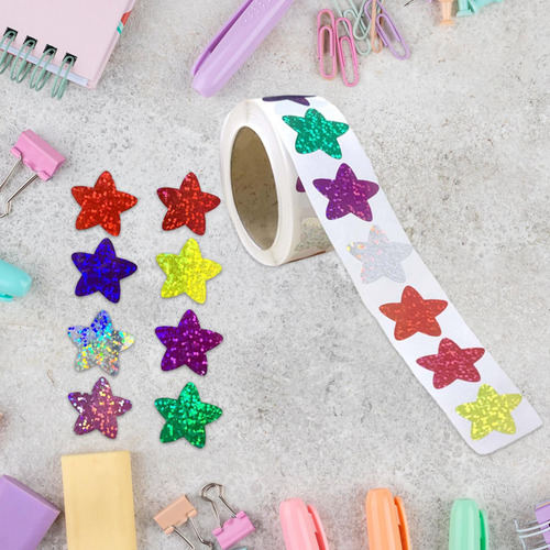 500x Pegatinas De Estrella De Aluminio, Pegatina De Sello De