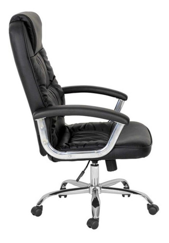 Imagen 3 de 3 de Silla de escritorio HDC Group Ejecutiva ergonómica negra con tapizado de cuero sintético