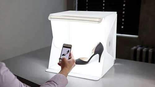 Imagen 4 de 7 de Caja Estudio Fotografico Portable Mini Usb Led 23x24x22 Cm