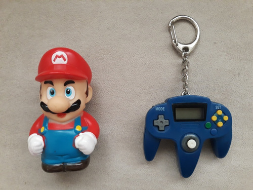 Mario Bros Nintendo Figura Y Llavero, Set De 2!! Oferta!!