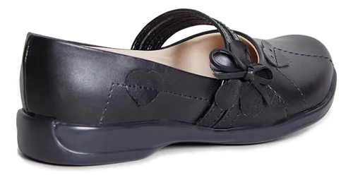Zapato Escolar Ni a Coraz n Negro 18 21 Colegial Fareli 387