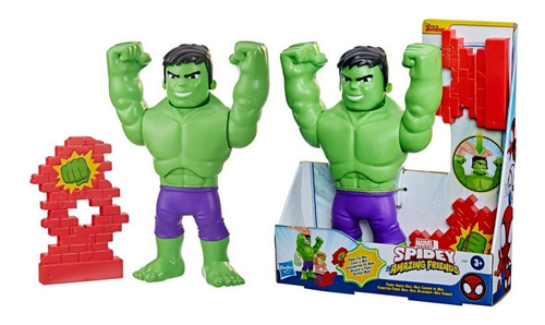 Muñeco Marvel Spidey And His Amazing Friends Hulk +3