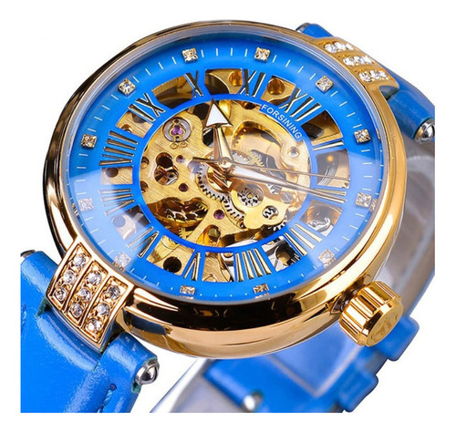 Reloj Mecánico Forsining Skeleton Diamond