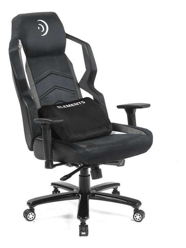 Cadeira Gamer Elements Magna Suede Reclinável Apoio De Braço Cor Branco