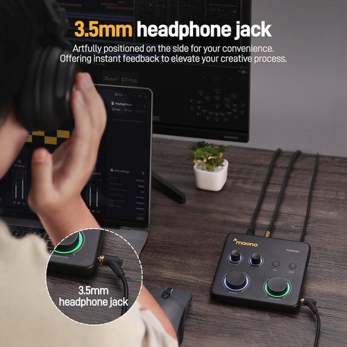 Interface De Áudio Usb Maono Para Pc: Interface Com O Of
