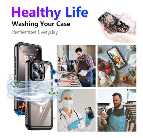 Capa Impermeável Temdan Compatível Com iPhone 16 Pro Max