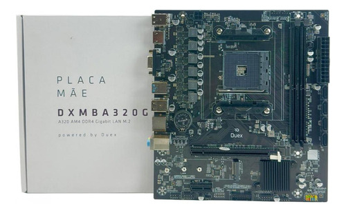 Placa Mãe Duex Dxmba320g, Chipset A320, Amd Am4, Matx, Ddr4