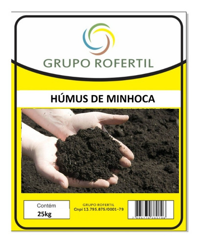 25kg Húmus De Minhoca Grupo Rofertil - Direto Da Fábrica