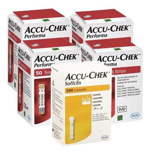 Accu-chek Performa 200 Tiras Y 200 Lancetas P Glucómetro