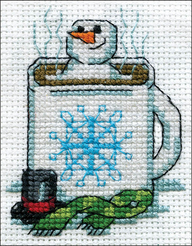 Design Works Kit Punto Cruz Contado 2 X 3  Muñeco Nieve