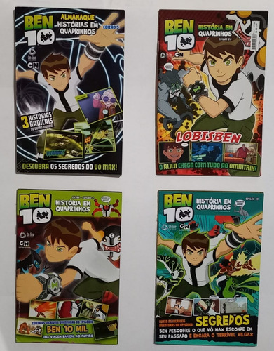 Kit 1 Gibi Turma Da Mônica + 4 Gibis Ben10 Sem Repetição