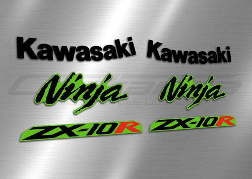 Calcos Kawasaki Zx10 R Ninja Año 04/05 Verde Diseño Original