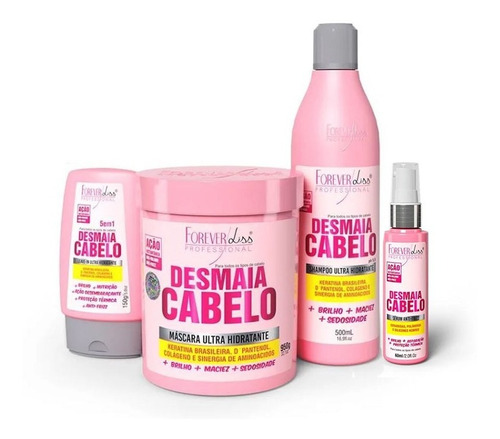 Forever Liss Kit Completo Desmaia Cabelo Profissional 