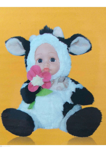 Imagem 4 de 6 de Boneca De Pelucia Vaquinha Bichinho Zoo Fofura Fênix 3344