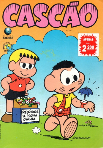 Cascão N° 143 - 36 Páginas - Em Português - Editora Globo - Formato 13 X 19 - Capa Mole - 1992 - Bonellihq Cx177 E23