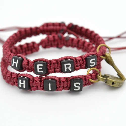 Pulsera His Hers Para Parejas Tejidas