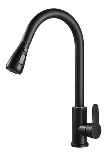 Llave Monomando Cocina Profesional Grifo Extraíble Negro – Dechaus