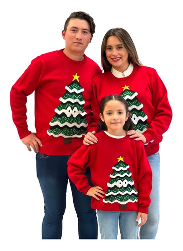 Imagen 4 de 5 de Sueter Navideño / Ugly Sweater Niños Con Arbolito C/ojos