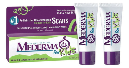 Mederma Scar Crema Para Niños, 0,7 Onza, Pack De 2