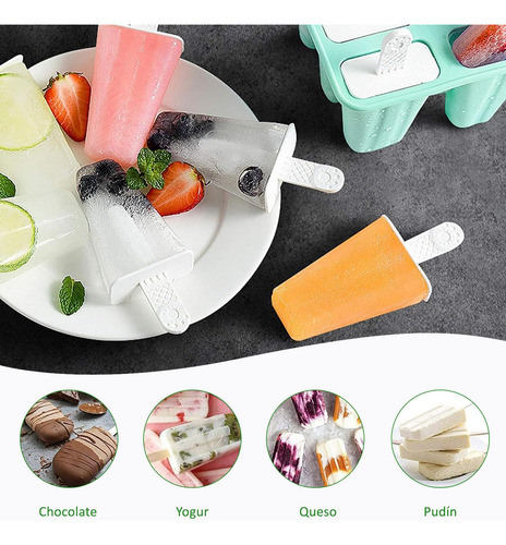 Molde Para Paletas De Hielo Con 10 Cavidades, Moldes De