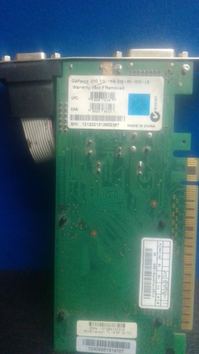 Imagen 3 de 3 de Tarjeta De Video Geforce 210 1 Giga Ddr3