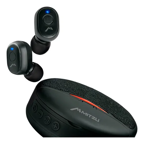 Audifonos True Wireless + Bocina Bluetooth Mh-9111 Color Negro