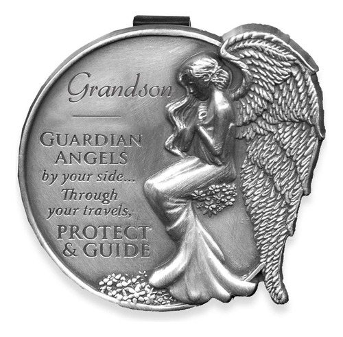 Angelstar 15687 Grandson Guardian Angel Visor Clip Accent, 2