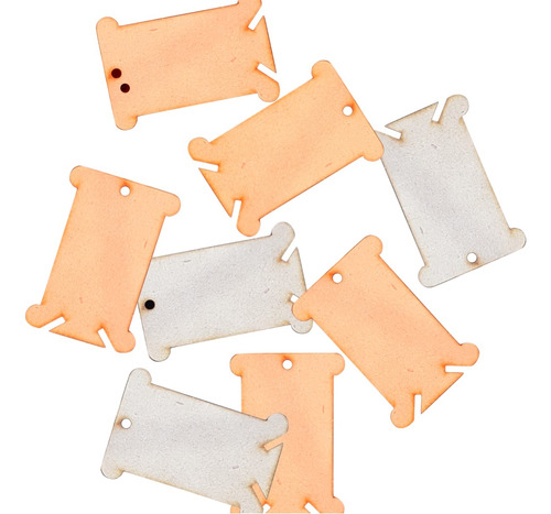 Bobinas Planas P/ Hilos Cintas Fibrofacil 5x7 Cm Pack X 50