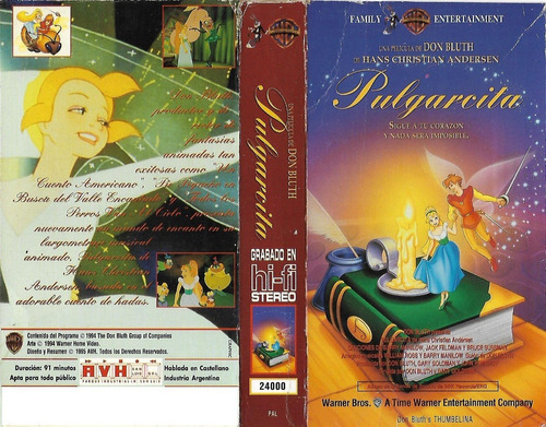 Pulgarcita Vhs Thumbelina Hans Christian Andersen