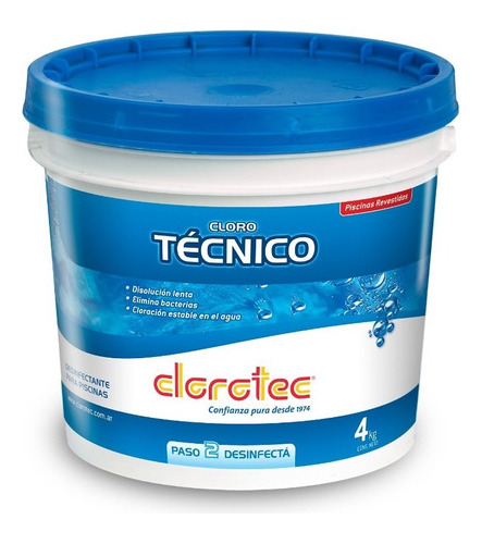 Cloro Tecnico Granulado Clorotec 4kg+regalo 2 Flotadores