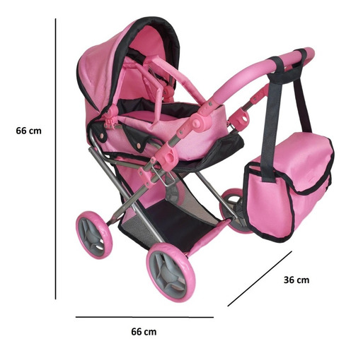 Imagen 2 de 3 de Coche Muñeca, Cuna Travel Y Bolso Bestoys