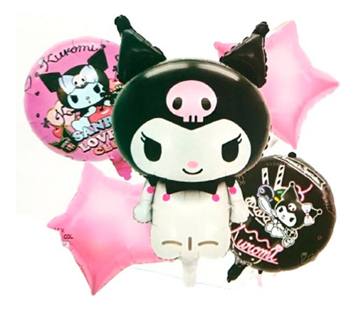 Kit De Globos 5 Pz Hello Kitty  My Melody Cinnamoroll Kuromi