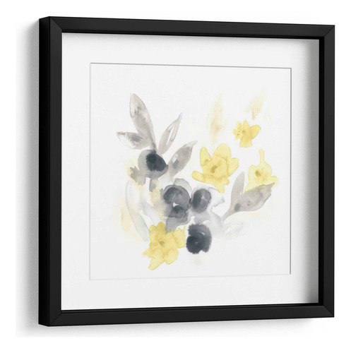 Cuadro Enmarcado Negro Con Marialuisa Lilium Iv 40x40