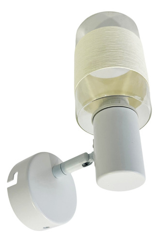 Apliqué Sobrepuesto Simple E-14 Zaurak Blanco Con Ampolleta