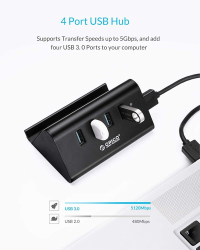 Hub Usb 4 Puertos A Usb Blanco Negro Cable 1 Metro Hub Usb 4 Puertos A Usb Blanco Negro Cable 1 Metro