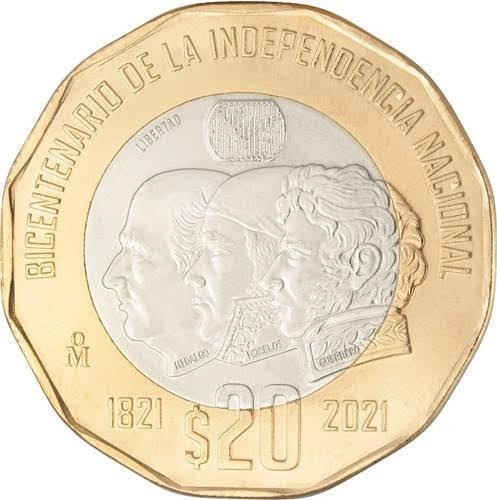 Moneda $20 Pesos, Conmemorativa Bicentenario Independencia 