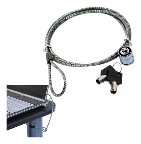 Candado Linga Cable Acero Seguridad Para Notebook Netbook