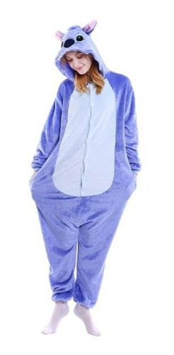 Pijama Stitch Kawaii Moda Mameluco Kigurumi Aterciopelada