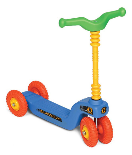 Monopatín de pie Vegui Quickly Unisex azul y amarillo para niños