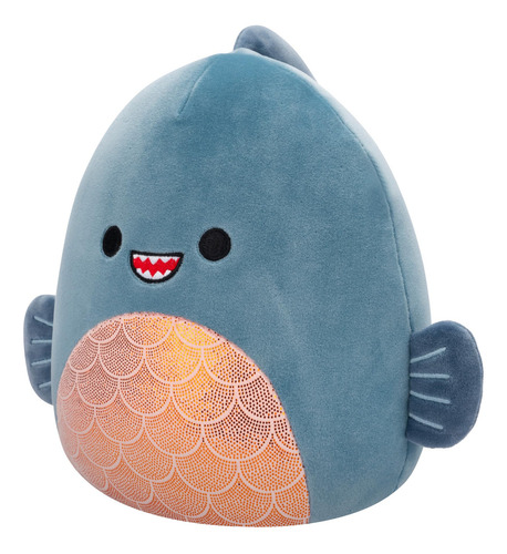 Peluche Squishmallows Kurtz Piranha 20 Cm Gris Verde