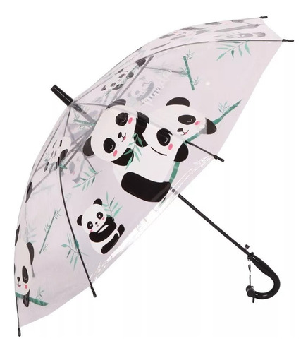 Paraguas Panda León Abeja Para Niños Transparente Con Chifle