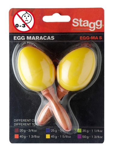 Huevo Ritmico Shaker Stagg Egg-ma S/yw Amarillo Mango Corto