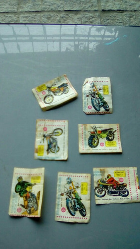 Lote De 7 Figuritas Chiclet Moto Ploc De Colección Años 80