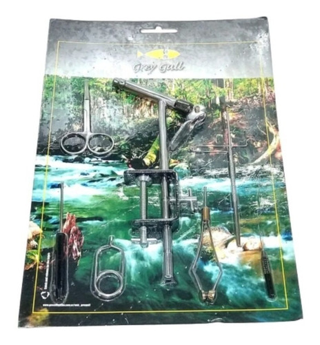 Imagen 1 de 6 de Combo - Grey Gull - Kit Atado Moscas - 7 Elementos - Morsa