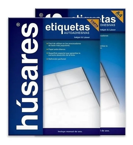 Etiquetas Autoadhesivas Husares H34114 A4 9,90 X 3,81 100h