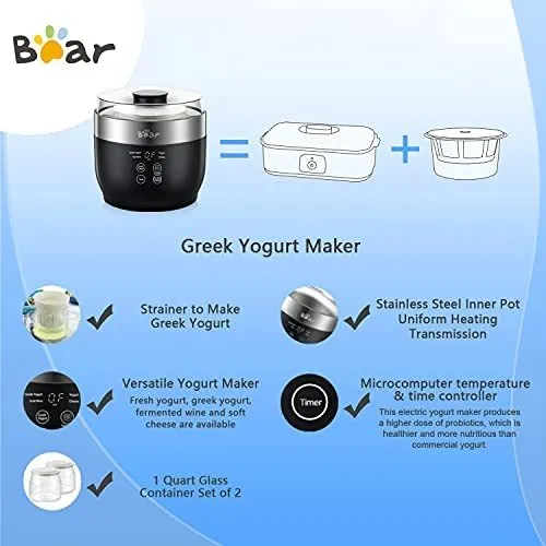 Bear Yogurt Maker, Maquina Griega Para Hacer Yogurt Con Cola