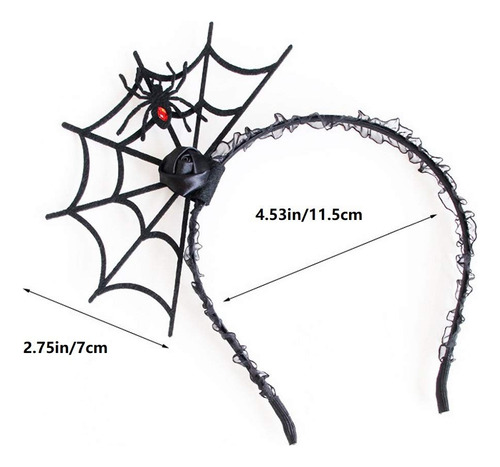 Diadema De Araña Diseño Telaraña Para Halloween Fiesta