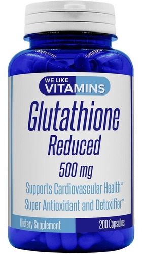 Glutathione Reduced 500mg Max Strength - 200 Capsules - Supe