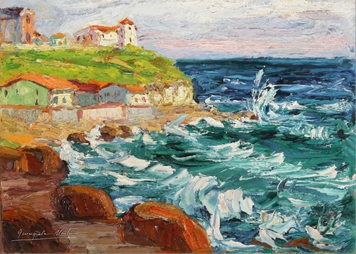 Cuadros De Playas De Mar Del Plata Quinquela Martin 70x100